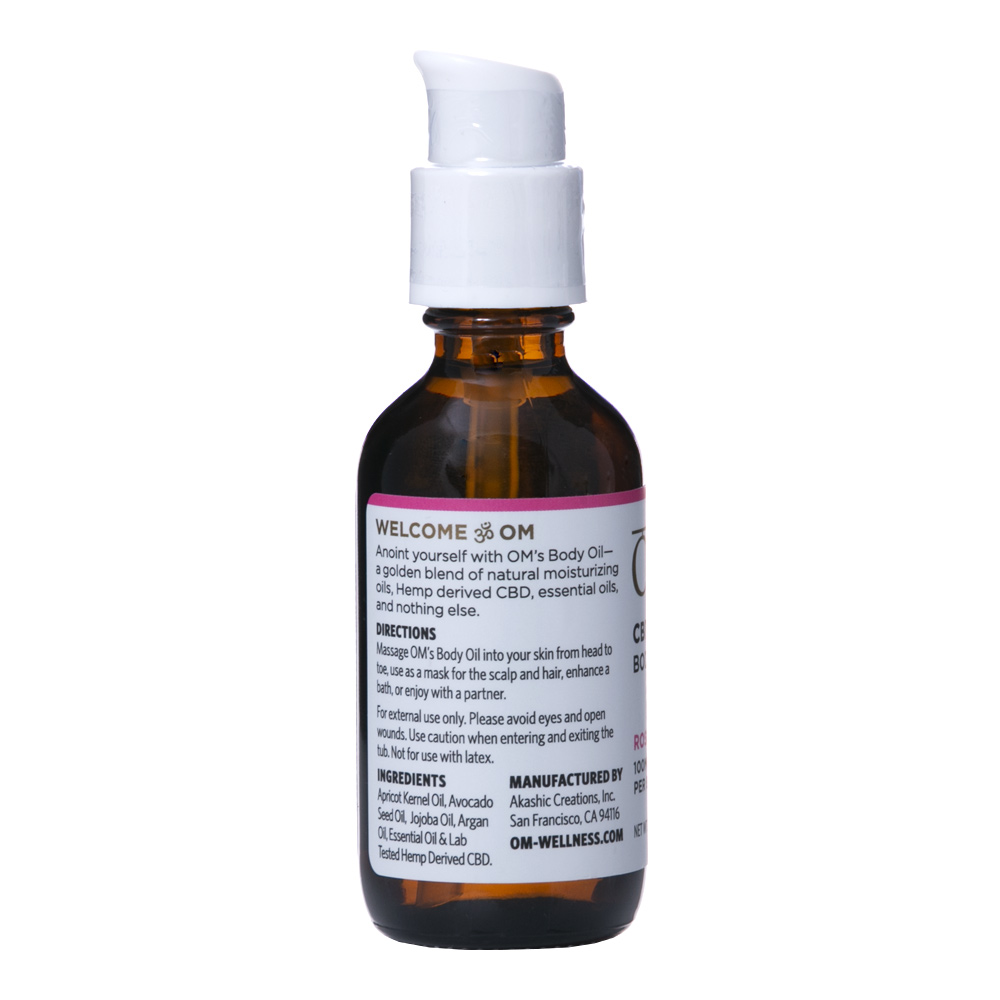 Rose & Geranium 100mg CBD Body Oil by OM Wellness Wholesale