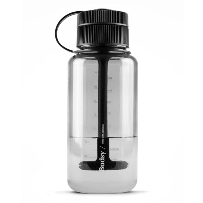 Premium Glass Water Pipe, Charcoal Gray Bong