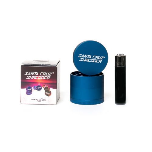 Medium 4 Piece Matte Herb Grinders by Santa Cruz Shredder-Blue