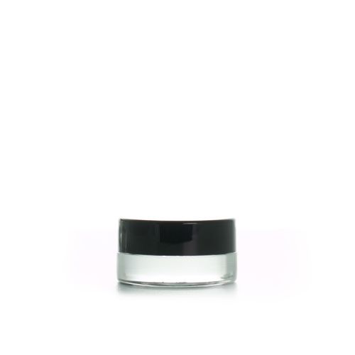 5ml Clear Glass Container Jar with Black Lid