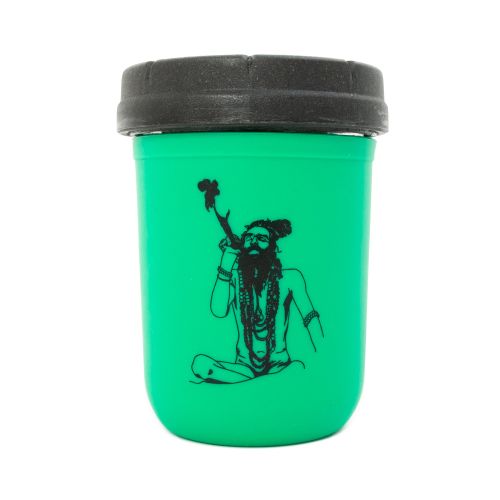 Pure Sativa x Re:Stash Sadhu 8oz Mason Stash Jar in Green