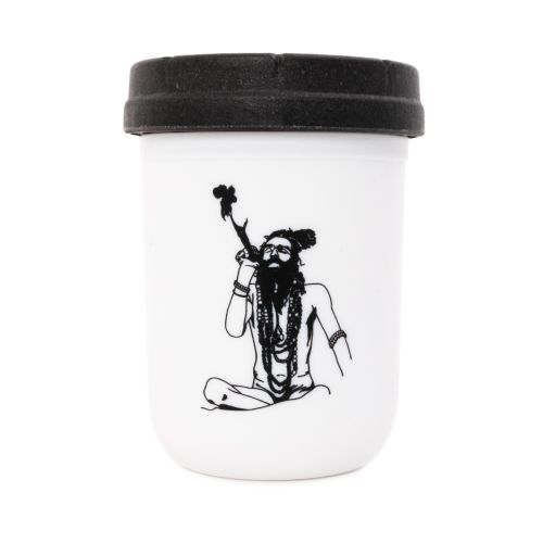 Pure Sativa x Re:Stash Sadhu 8oz Mason Stash Jar in White