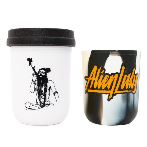 Pure Sativa x Re:Stash Sadhu 8oz Mason Stash Jar in White