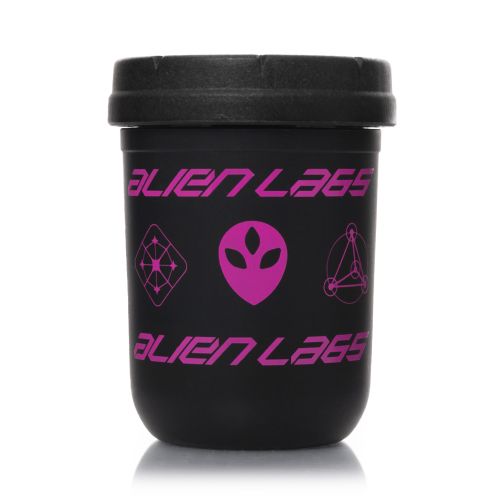 Black & Pink 8oz AlienLabs Mason Stash Jar by RE:STASH