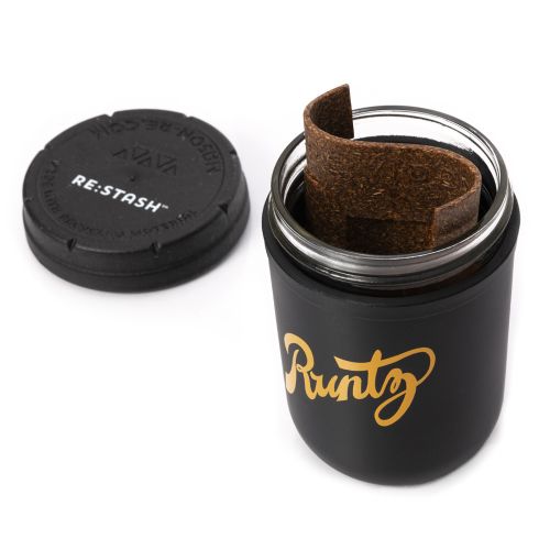 Black & Gold 8oz Runtz Mason Stash Jar by RE:STASH