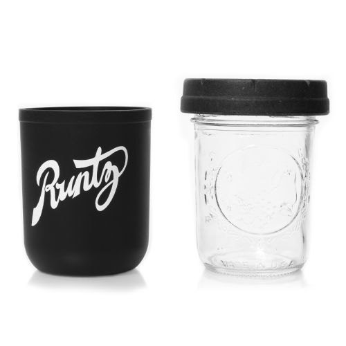 Black & White 8oz Runtz Mason Stash Jar by RE:STASH