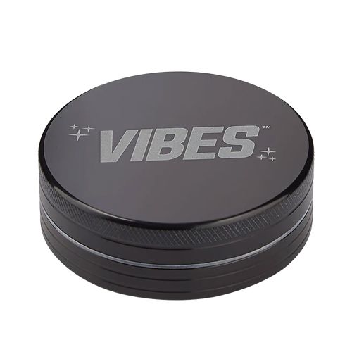 Black Aluminium 2 Piece Herb Grinder by Vibes x Aerospace