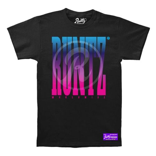 R Logo Worldwide T-Shirt By Runtz - Black