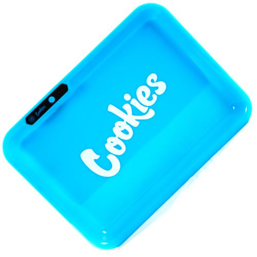 Glow Tray x Cookies (Blue) LED Rolling Tray by Glow Tray	