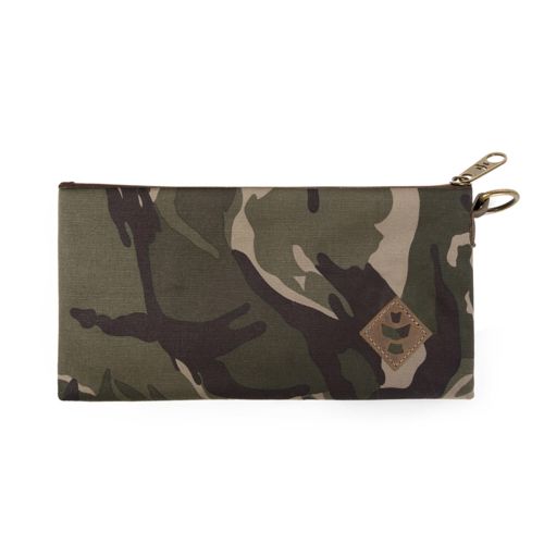 The Broker Money Bag in Brown Camo with Velcro & Zip by Revelry Supply