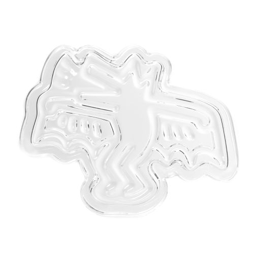 Dog Bat Crystal Glass Ashtray / Catchall by Keith Haring