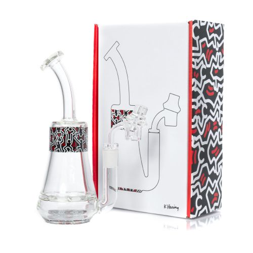 Multi Colour Glass Concentrate Rig by Keith Haring