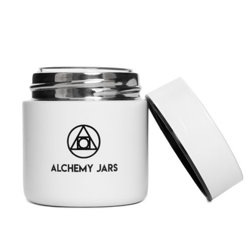 White Vacuum Insulated 50ml Concentrate Jar by Alchemy Jars 