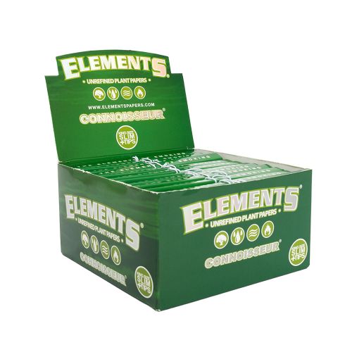 Elements Green Connoisseur KingSize Papers with Tips (32 pcs, 24/Box)