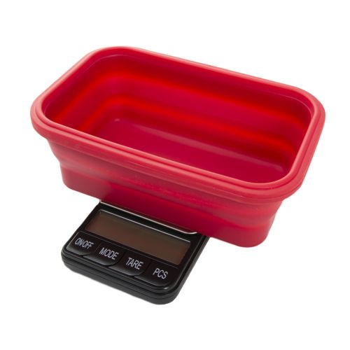 Omega Collapsible Silicone Bowl Digital Scales - (Platinum Collection) by Kenex - Black