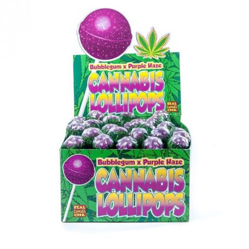 Cannabis Lollipops - Bubblegum x Purple Haze by Dr. Greenlove Amsterdam