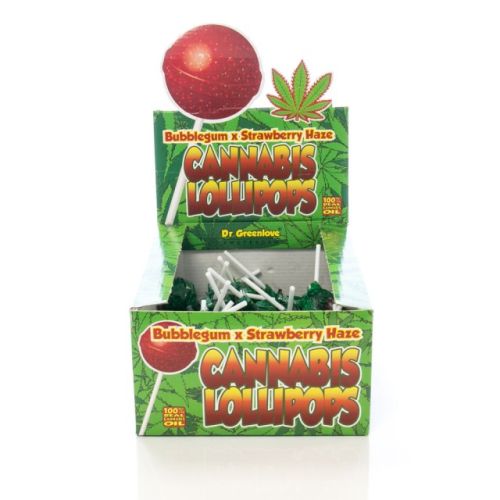 Cannabis Lollipops - Bubblegum x Strawberry Haze by Dr. Greenlove Amsterdam