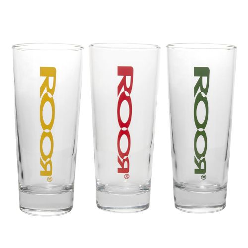 RooR Rasta Drinking Glass 3 Piece Set 