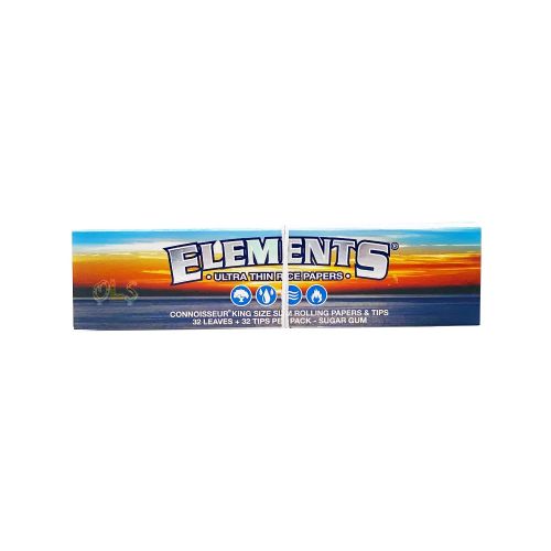 Elements Connoisseur KingSize Papers with Tips (32 pcs, 24/Box)