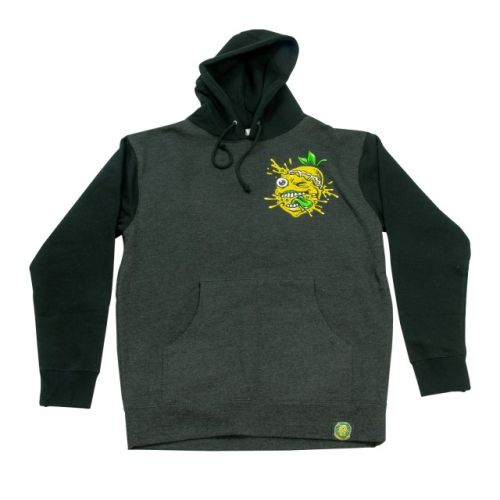 Lemon Splat Two Tone Black/Charcoal Grey Hoodie by Lemon Life SC 