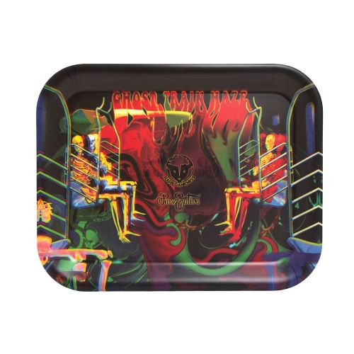 Rare Dankness Ghost Train Haze Biodegradable Rolling Tray by Pure Sativa 