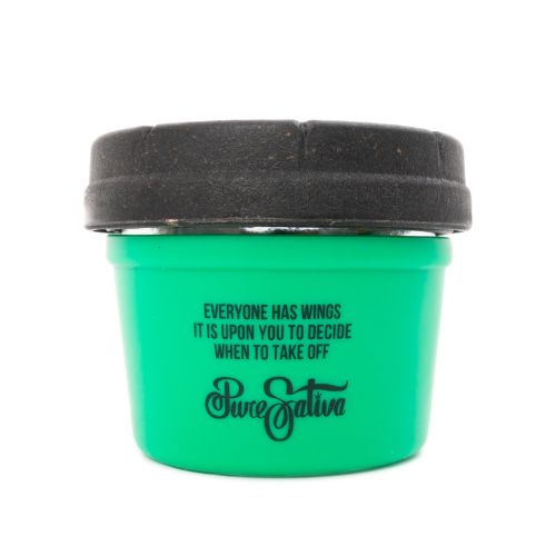 Green & Black 4oz Pure Sativa Sadhu Mason Stash Jar by RE:STASH