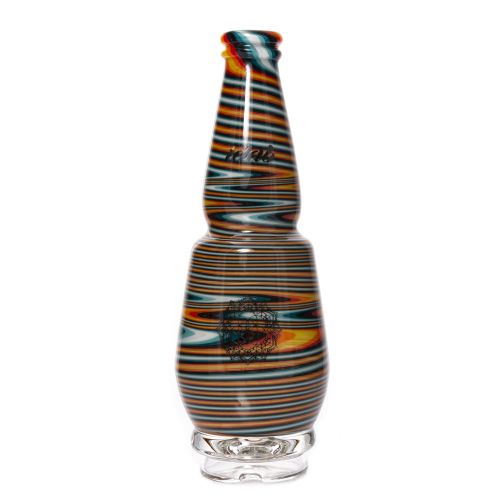Fire Striped Peak Glass by Idab Glass