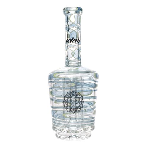 Clear Blue ZigZag Custom Henny Bottle V.2 Peak Glass by Idab Glass