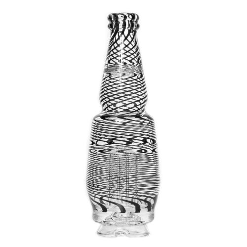 Striped Zigzag Worked Peak Glass by Idab Glass