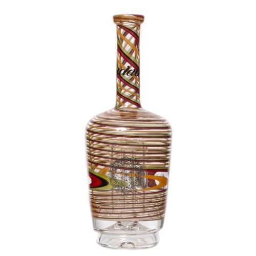 Striped Rasta Custom Henny Bottle Peak Glass by Idab Glass