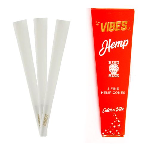 Vibes Cones Coffin Pack King Size Hemp (Red)