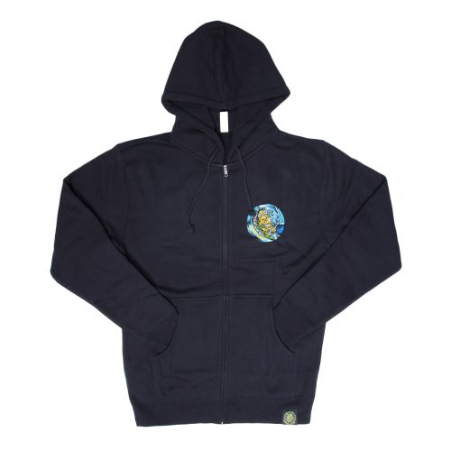 Surfer Zip Up Hoodie in Navy by Lemon Life SC