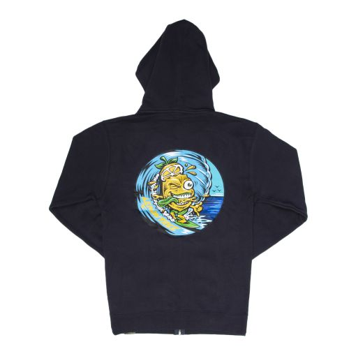 Surfer Zip Up Hoodie in Navy by Lemon Life SC