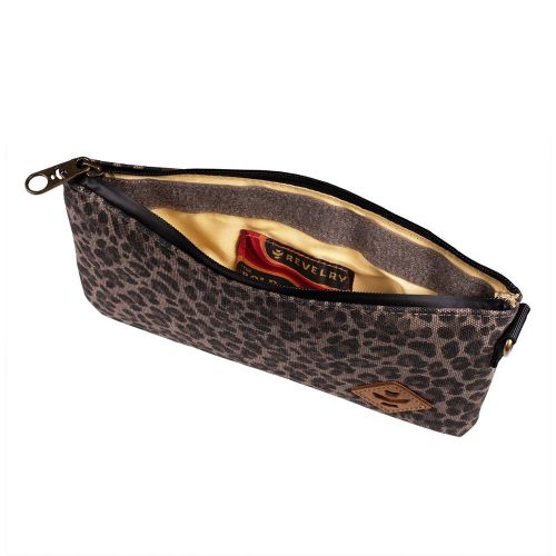 The Broker Money Bag in Leopard with Velcro & Zip by Revelry Supply