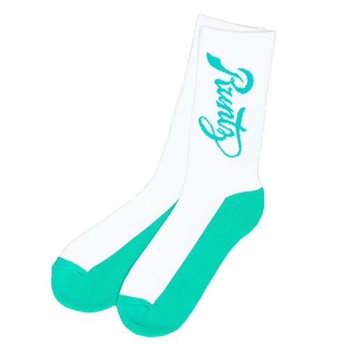 Runtz Premium Crew Socks - White & Jade
