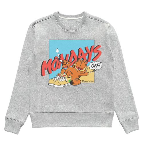 Mondays Off Crewneck Jumper by The Smoker's Club - Heather Grey