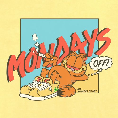 Mondays Off T-Shirt by The Smoker's Club - Banana Yellow