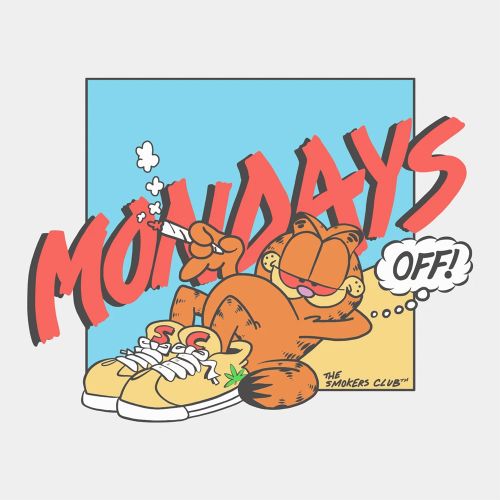 Mondays Off T-Shirt by The Smoker's Club - White