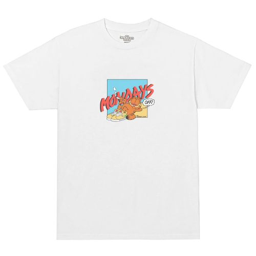 Mondays Off T-Shirt by The Smoker's Club - White