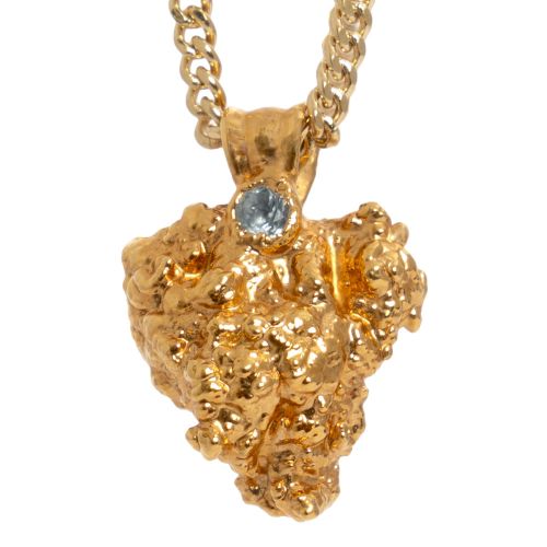 24k Gold OG Kush Bud Necklace with Topaz by Ras Boss 