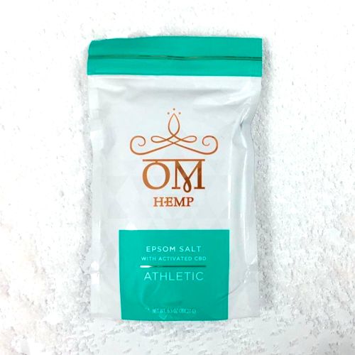 Athletic - Peppermint, Camphor & Eucalyptus Epsom Bath Salts with Activated CBD from Om Wellness