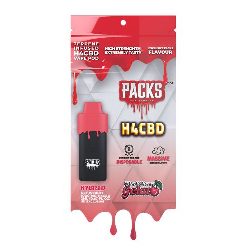 Packs by Packwoods H4CBD Disposable Vape Black Cherry Gelato