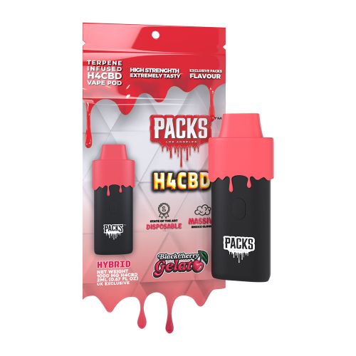 Packs by Packwoods H4CBD Disposable Vape Black Cherry Gelato