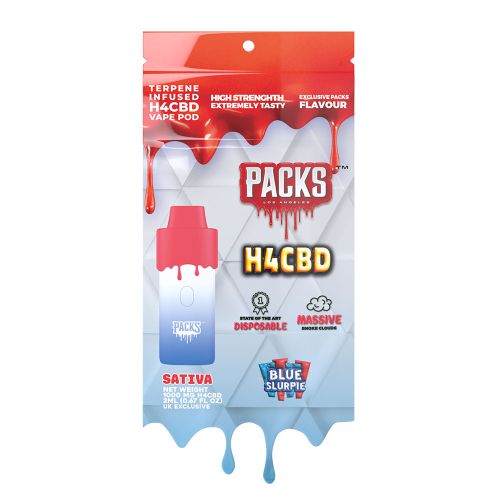Packs by Packwoods H4CBD Disposable Vape Blue Slurpie