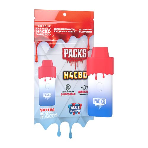 Packs by Packwoods H4CBD Disposable Vape Blue Slurpie