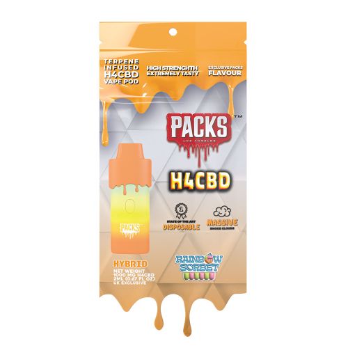 Packs by Packwoods H4CBD Disposable Vape Rainbow Sorbet