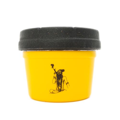 Yellow & Black 4oz Pure Sativa Sadhu Mason Stash Jar by RE:STASH