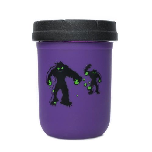 Purple Invaders 8oz Mason Stash Jar by RE:STASH