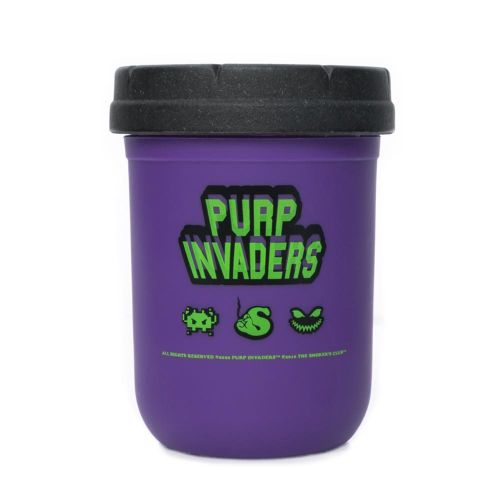 Purple Invaders 8oz Mason Stash Jar by RE:STASH