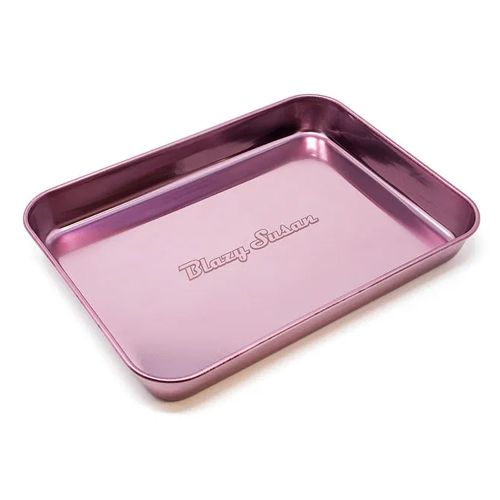 Purple Stainless Steel Rolling Tray by Blazy Susan